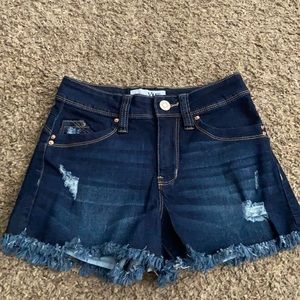 Dark Blue Curvy Fit Jean Short